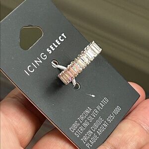 🖤NEW🔺SZ 6 Sterling Silver Plated Cubic Zirconia Ring